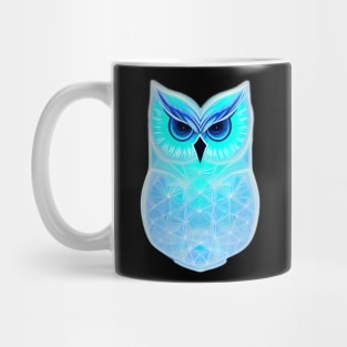 Blue Symmetrical Owl Mug